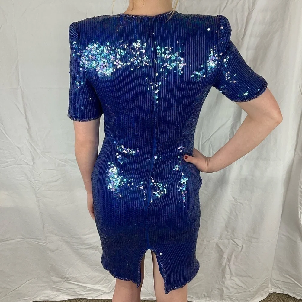 Laurence Kazar New York vintage all sequin stunning dress - Picture 6 of 11
